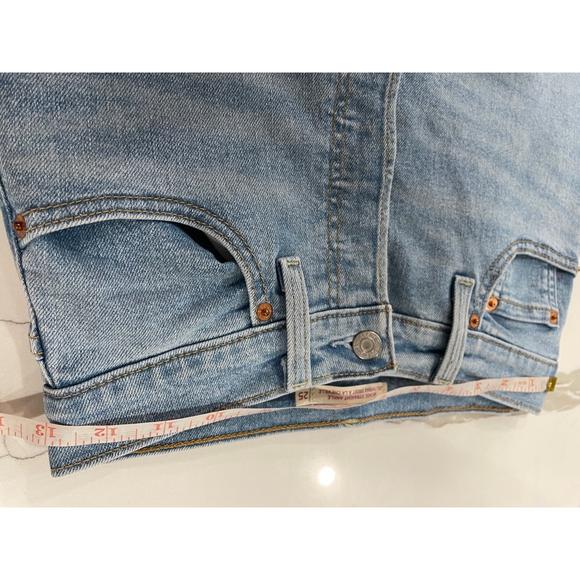 Levis Ribcage Straight Ankle Button Fly Distressed Cowgirl Grunge Womens Size 25 - Picture 12 of 15